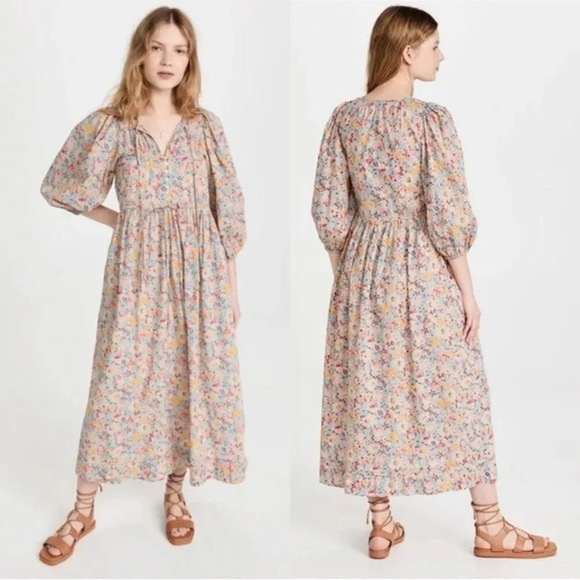 THE GREAT. Dresses & Skirts - THE GREAT. Bonnet 100% Cotton Prairie Floral Boho Peasant Summer Midi Dress